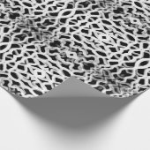 Witte buisleidingen op zwart cadeaupapier (Hoek)