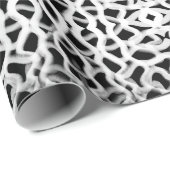 Witte buisleidingen op zwart cadeaupapier (Rol Hoek)