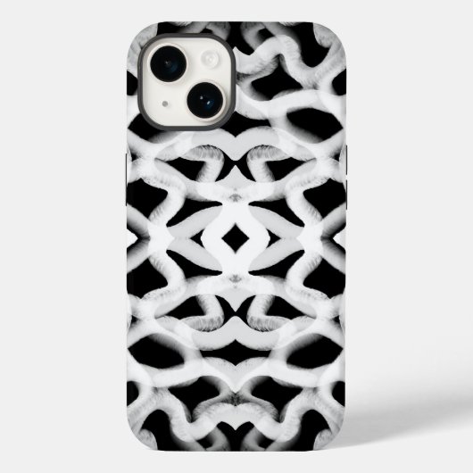 Witte buisleidingen op zwart Case-Mate iPhone case (Achterkant)