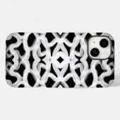 Witte buisleidingen op zwart Case-Mate iPhone case (Achterkant (horizontaal))