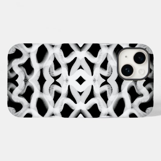 Witte buisleidingen op zwart Case-Mate iPhone case (Achterkant (horizontaal))