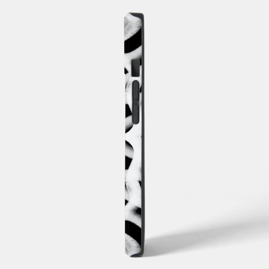 Witte buisleidingen op zwart Case-Mate iPhone case (Achterkant / Links)