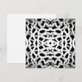 Witte buisleidingen op zwart feestdagenkaart (Voorkant / Achterkant)