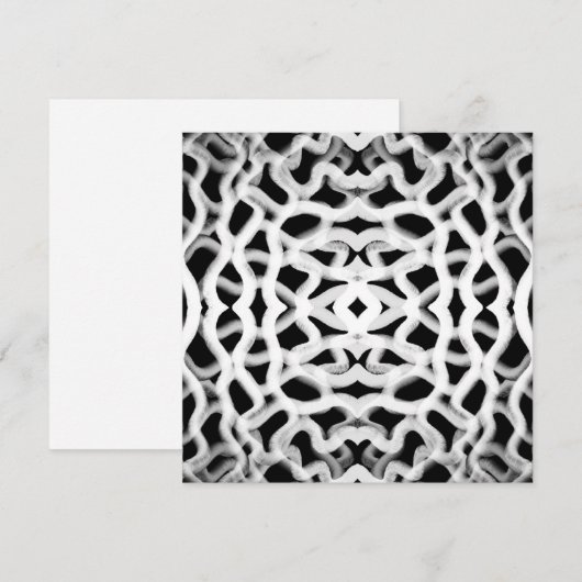 Witte buisleidingen op zwart feestdagenkaart (Voorkant / Achterkant)