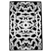 Witte buisleidingen op zwart medium cadeauzakje (Voorkant)