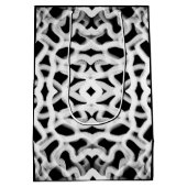 Witte buisleidingen op zwart medium cadeauzakje (Achterkant)