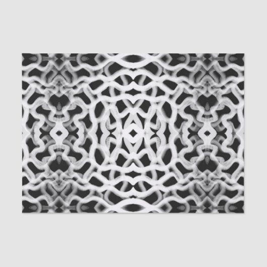 Witte buisleidingen op zwart tissuepapier (Voorkant)