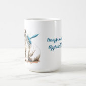 Witte Bulldog Bath Kerst Koffie Mok Cup (Center)