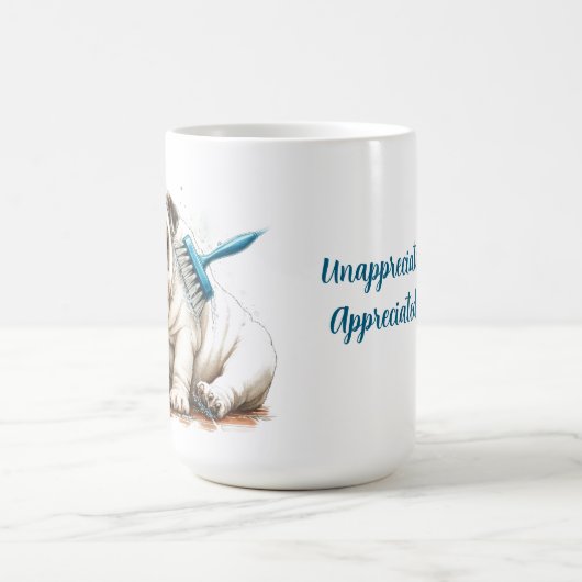 Witte Bulldog Bath Kerst Koffie Mok Cup (Center)