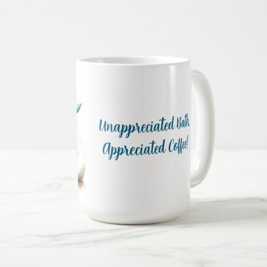 Witte Bulldog Bath Kerst Koffie Mok Cup (Voorkant rechts)