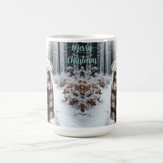 Witte Bulldog Kerst Koffie Mok Cup (Center)