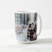 Witte Bulldog Kerst Koffie Mok Cup (Voorkant rechts)
