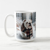 Witte Bulldog Kerst Koffie Mok Cup (Links)