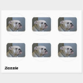 witte Bulldog.png Ronde Sticker (Vel)