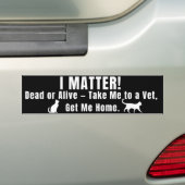 Witte bumpersticker met tekst "I Matter" (Op auto)