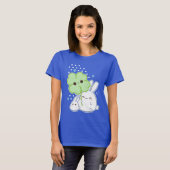 Witte bundel met kawaii-klaver t-shirt (Voorkant volledig)
