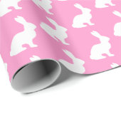 Witte Bunnies Cadeaupapier (Rol Hoek)