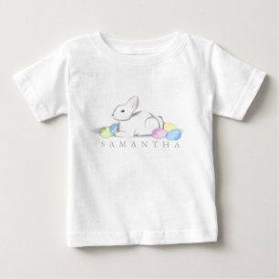 Witte Bunny Baby Fijne Jersey T-Shirt