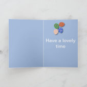 Witte Bunny en Eieren Feestdagen Kaart (Binnen)