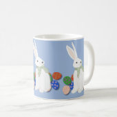 Witte Bunny en Eieren Koffiemok (Voorkant rechts)