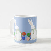 Witte Bunny en Eieren Koffiemok (Voorkant links)
