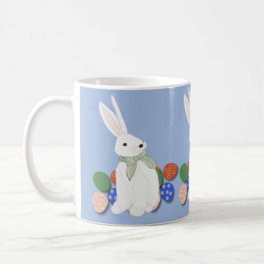 Witte Bunny en Eieren Koffiemok (Links)