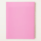 Witte Bunny Oranje Neus Rosy wangen Levendig Roze Planner (Achterkant)
