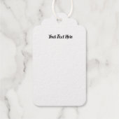 Witte Bunny Rabbit in Tall Flowers op Gold Cadeaulabels (Achterkant)