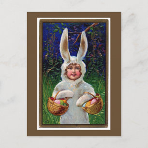 Witte Bunny Suit Paas Briefkaart