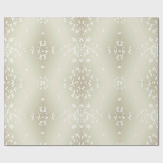 Witte Butterflies Cadeaupapier (Vlak)