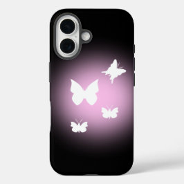 Witte Butterflies iPhone 16 Hoesje