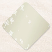 Witte Butterflies Kartonnen Onderzetters (Voorkant)