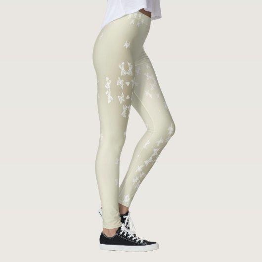 Witte Butterflies Leggings (Rechts)
