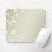 Witte Butterflies Muismat (Met muis)
