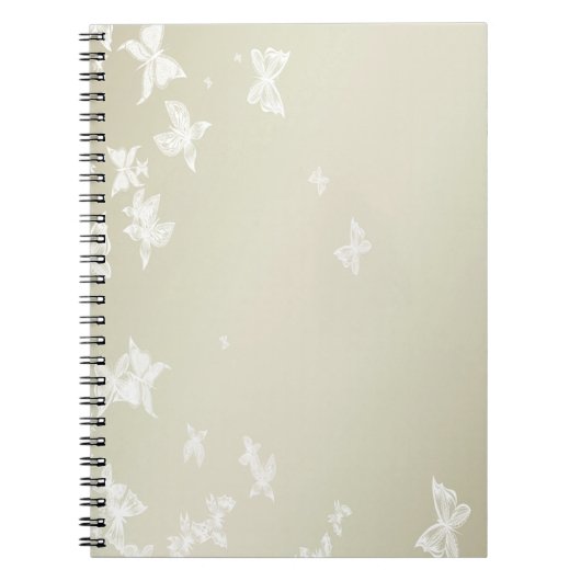 Witte Butterflies Notitieboek (Voorkant)
