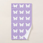 Witte Butterflies op Cottage Lavender Bad Handdoek (Handdoek)