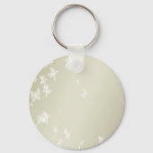 Witte Butterflies Sleutelhanger (Voorkant)