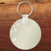 Witte Butterflies Sleutelhanger (Voorkant)