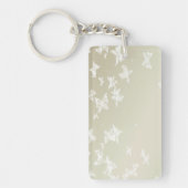 Witte Butterflies Sleutelhanger (Voorkant)