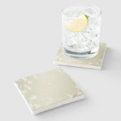 Witte Butterflies Stenen Onderzetter (Zijkant)