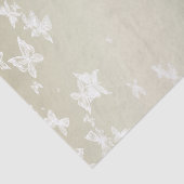 Witte Butterflies Tissuepapier (Detail)