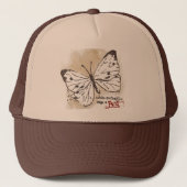 Witte Butterflies zijn een Pest Trucker Pet (Voorkant)