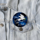 Witte Button met kerstduif (In situ)