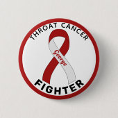 Witte Button van het Roat Cancer Fighter (Voorkant)