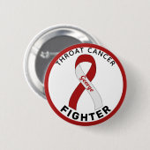 Witte Button van het Roat Cancer Fighter (Voorkant /achterkant)