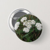Witte Button van wilde bloemen (Voorkant /achterkant)