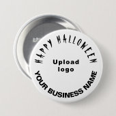 Witte Button voor Business Halloween Greeting (Voorkant /achterkant)