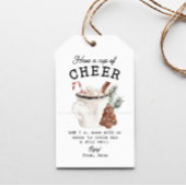 Witte Cacaocheer Cadeaulabel