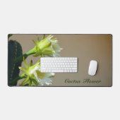 Witte Cactus Bloemen Bloemen Bloemen Botanische Fo Bureaumat (Keyboard & Muis)