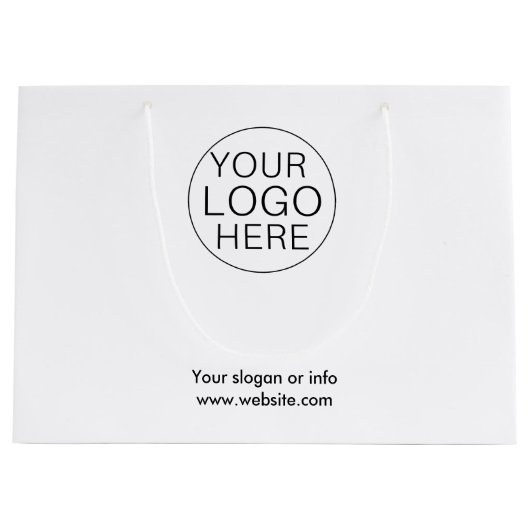 Witte cadeautas met aangepast logo voor bedrijven (Voorkant)